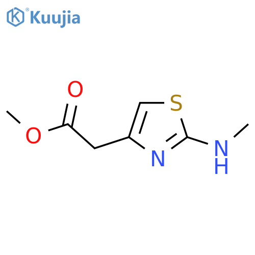 Methyl 2-(2-(methylamino)thiazol-4-yl)acetate structure