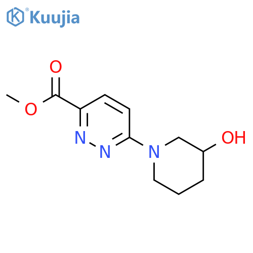 methyl 6-(3-hydroxypiperidin-1-yl)pyridazine-3-carboxylate structure