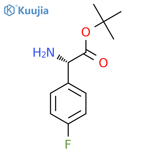 tert-butyl (2S)-2-amino-2-(4-fluorophenyl)acetate structure