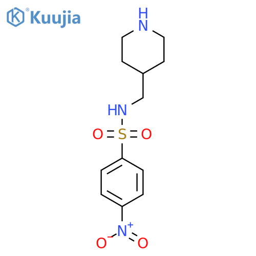4-nitro-N-(piperidin-4-yl)methylbenzene-1-sulfonamide structure