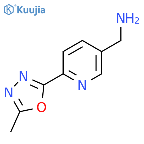 6-(5-methyl-1,3,4-oxadiazol-2-yl)pyridin-3-ylmethanamine structure