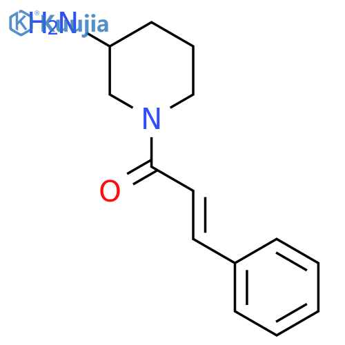 1-(3-Aminopiperidin-1-yl)-3-phenylprop-2-en-1-one structure