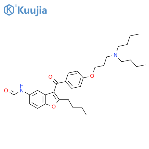 N-2-Butyl-3-4-3-(dibutylamino)propoxybenzoyl-5-benzofuranylformamide structure