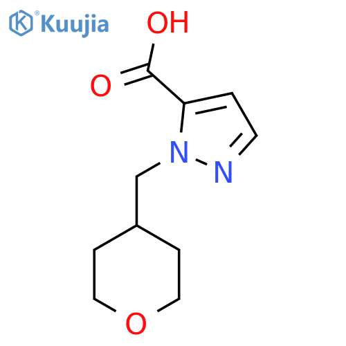 1-[(Tetrahydro-2H-pyran-4-yl)methyl]-1H-Pyrazole-5-carboxylic acid structure