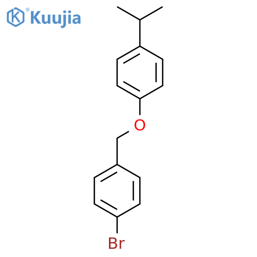 1-bromo-4-[(4-propan-2-ylphenoxy)methyl]benzene structure