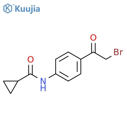 Cyclopropanecarboxamide,N-[4-(2-bromoacetyl)phenyl]- structure