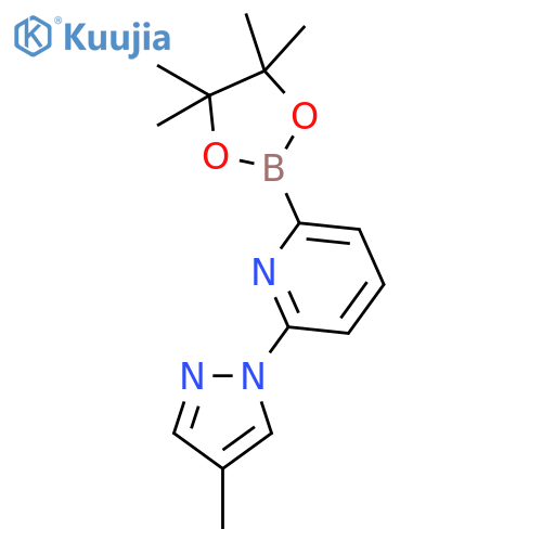 2-(4-Methyl-1H-pyrazol-1-yl)-6-(4,4,5,5-tetramethyl-1,3,2-dioxaborolan-2-yl)pyridine structure