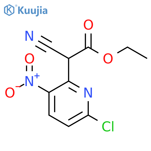 Ethyl2-(6-Chloro-3-nitro-2-pyridyl)-2-cyanoacetate structure