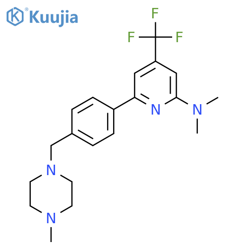 Dimethyl-{6-[4-(4-methyl-piperazin-1-ylmethyl)-phenyl]-4-trifluoromethyl-pyridin-2-yl}-amine structure