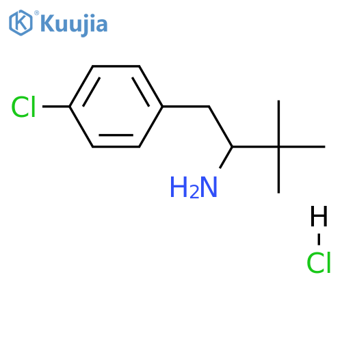 1-(4-chlorophenyl)-3,3-dimethylbutan-2-amine hydrochloride structure