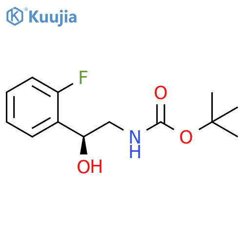 tert-butyl N-(2S)-2-(2-fluorophenyl)-2-hydroxyethylcarbamate structure