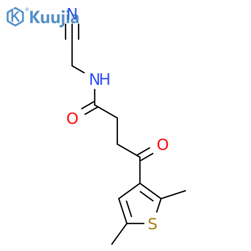 N-(cyanomethyl)-4-(2,5-dimethylthiophen-3-yl)-4-oxobutanamide structure