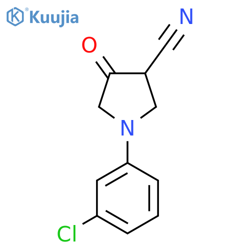 1-(3-Chlorophenyl)-4-oxopyrrolidine-3-carbonitrile structure