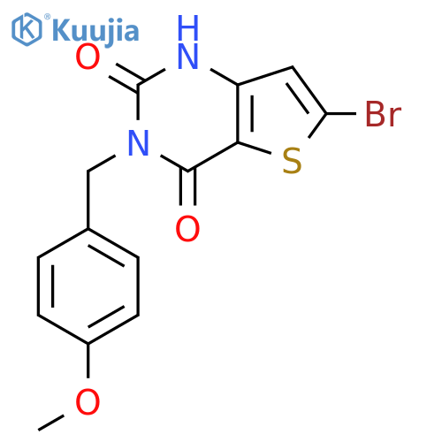 6-bromo-3-(4-methoxy-benzyl)-1h-thieno3,2-dpyrimidine-2,4-dione structure