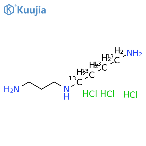 N'-(3-Aminopropyl)(1,2,3,4-13C4)butane-1,4-diamine;trihydrochloride structure