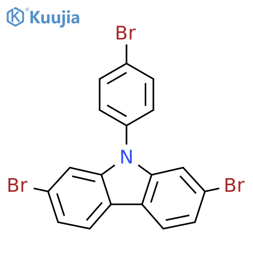 2,7-dibromo-9-(4-bromophenyl)-9H-Carbazole structure