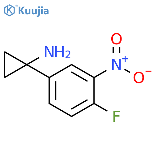 1-(4-fluoro-3-nitrophenyl)cyclopropan-1-amine structure