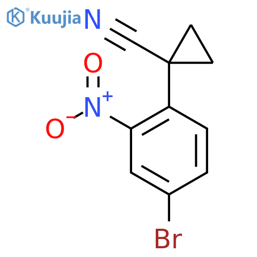 1-(4-bromo-2-nitrophenyl)cyclopropane-1-carbonitrile structure