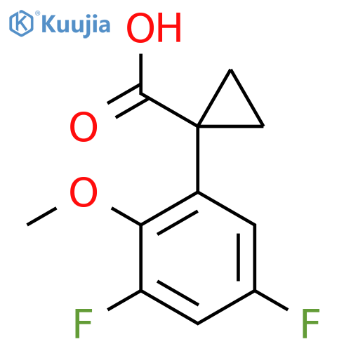 1-(3,5-difluoro-2-methoxyphenyl)cyclopropane-1-carboxylic acid structure