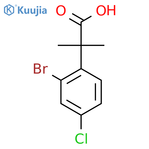 2-(2-bromo-4-chlorophenyl)-2-methylpropanoic acid structure