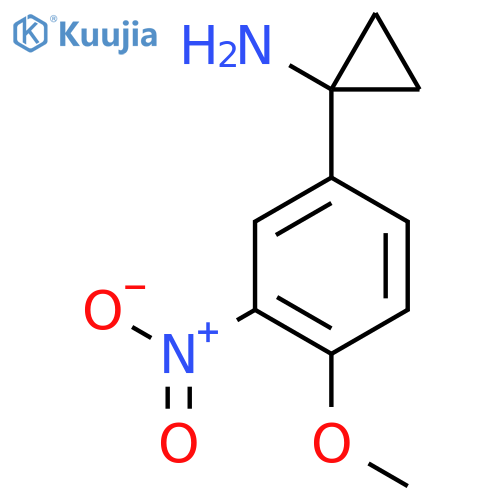 1-(4-methoxy-3-nitrophenyl)cyclopropan-1-amine structure