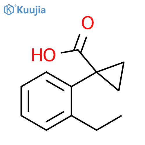 1-(2-ethylphenyl)cyclopropane-1-carboxylic acid structure