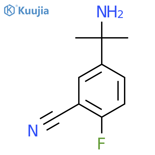 5-(2-aminopropan-2-yl)-2-fluorobenzonitrile structure