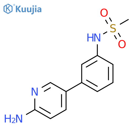 N-[3-(6-Aminopyridin-3-yl)phenyl]methanesulfonamide structure