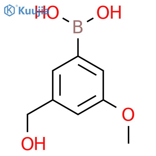 3-(hydroxymethyl)-5-methoxyphenylboronic acid structure