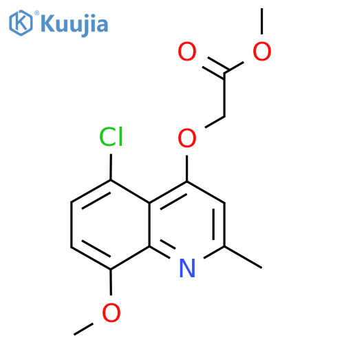 Methyl 2-((5-chloro-8-methoxy-2-methylquinolin-4-yl)oxy)acetate structure