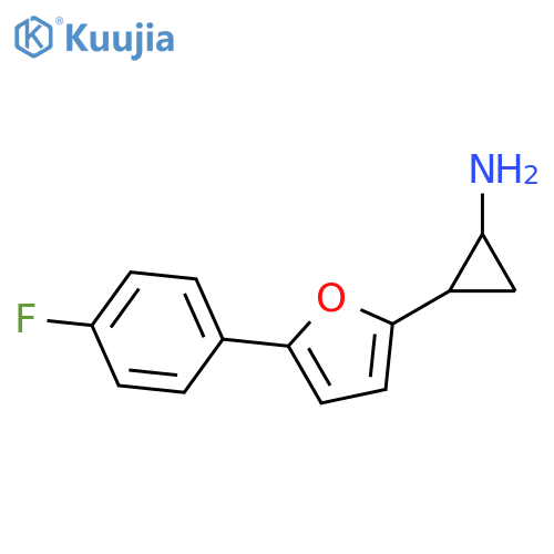2-5-(4-fluorophenyl)furan-2-ylcyclopropan-1-amine structure