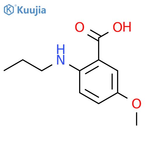 Benzoic acid, 5-methoxy-2-(propylamino)- structure