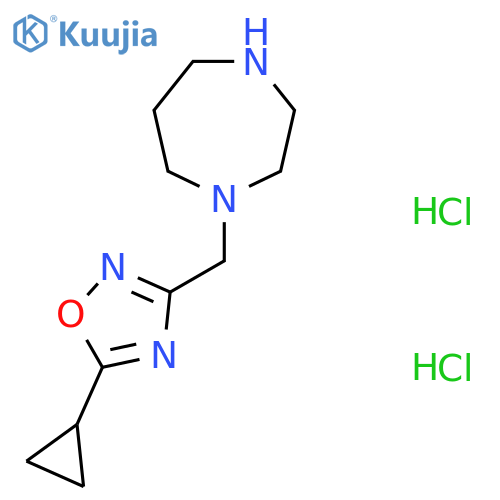 1-(5-cyclopropyl-1,2,4-oxadiazol-3-yl)methyl-1,4-diazepane dihydrochloride structure