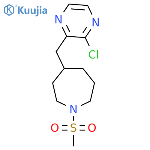 4-((3-Chloropyrazin-2-yl)methyl)-1-(methylsulfonyl)azepane structure