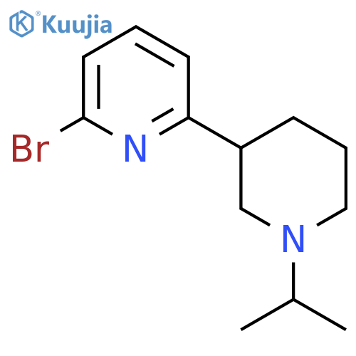 2-Bromo-6-(1-isopropylpiperidin-3-yl)pyridine structure