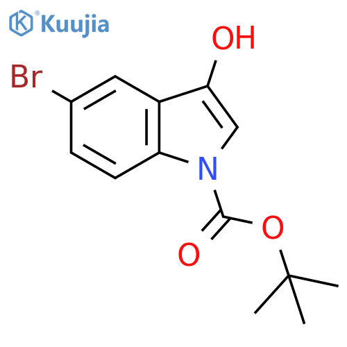 tert-Butyl 5-bromo-3-hydroxy-1H-indole-1-carboxylate structure