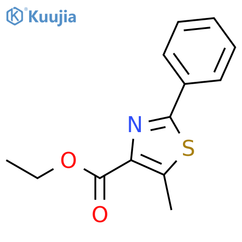 4-Thiazolecarboxylic acid, 5-methyl-2-phenyl-, ethyl ester structure