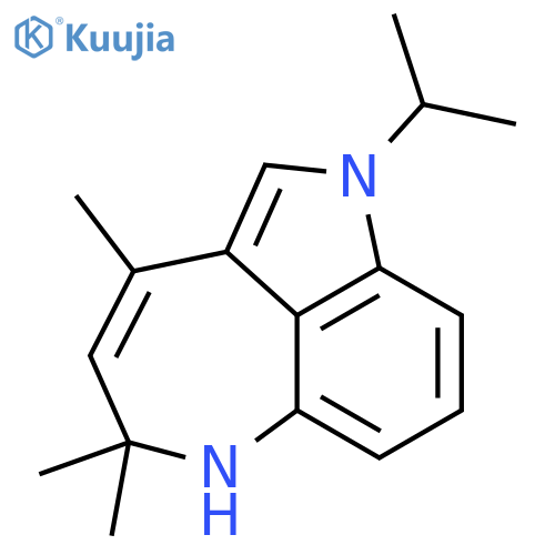 1-isopropyl-3,5,5-trimethyl-5,6-dihydro-1H-azepino[4,3,2-cd]indole structure