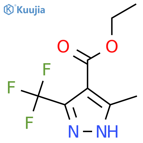 Ethyl 3-methyl-5-(trifluoromethyl)-1H-pyrazole-4-carboxylate structure