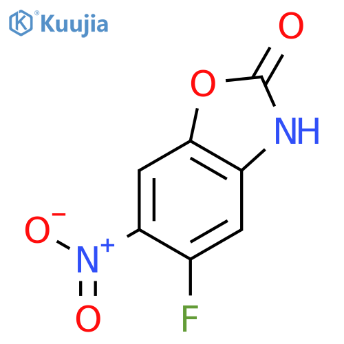 5-fluoro-6-nitro-2,3-dihydro-1,3-benzoxazol-2-one structure