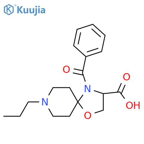 4-Benzoyl-8-propyl-1-oxa-4,8-diazaspiro[4.5]decane-3-carboxylic acid structure