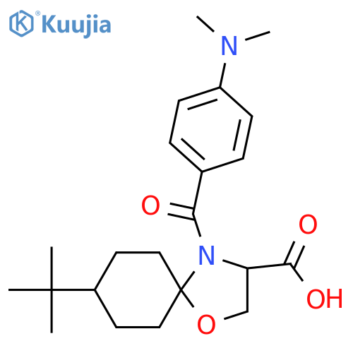8-Tert-Butyl-4-[4-(dimethylamino)benzoyl]-1-oxa-4-azaspiro[4.5]decane-3-carboxylic acid structure