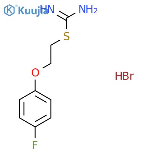 {[2-(4-Fluorophenoxy)ethyl]sulfanyl}methanimidamide hydrobromide structure