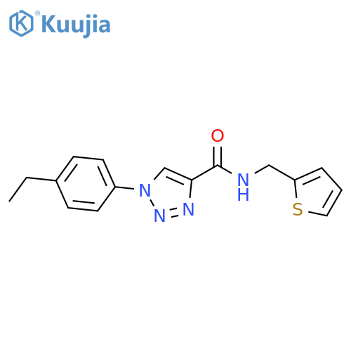 1-(4-ethylphenyl)-N-[(thiophen-2-yl)methyl]-1H-1,2,3-triazole-4-carboxamide structure