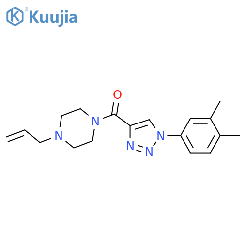 1-[1-(3,4-dimethylphenyl)-1H-1,2,3-triazole-4-carbonyl]-4-(prop-2-en-1-yl)piperazine structure