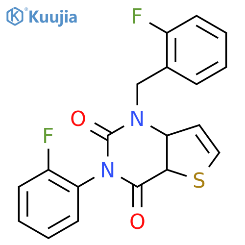 3-(2-fluorophenyl)-1-[(2-fluorophenyl)methyl]-1H,2H,3H,4H-thieno[3,2-d]pyrimidine-2,4-dione structure