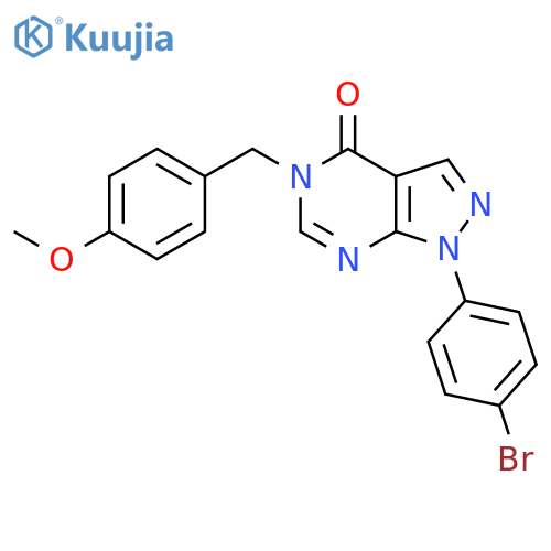 1-(4-bromophenyl)-5-[(4-methoxyphenyl)methyl]-1H,4H,5H-pyrazolo[3,4-d]pyrimidin-4-one structure