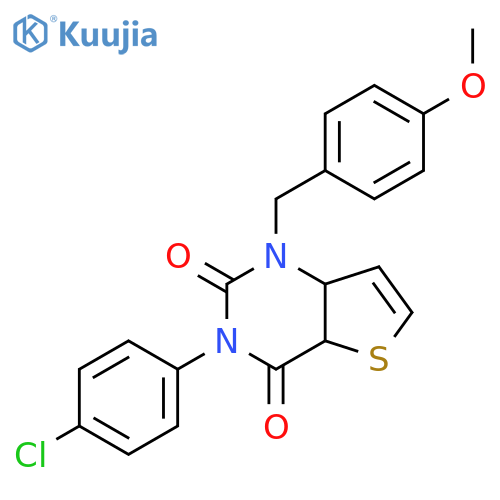 3-(4-chlorophenyl)-1-[(4-methoxyphenyl)methyl]-1H,2H,3H,4H-thieno[3,2-d]pyrimidine-2,4-dione structure