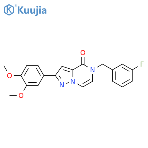 2-(3,4-dimethoxyphenyl)-5-[(3-fluorophenyl)methyl]-4H,5H-pyrazolo[1,5-a]pyrazin-4-one structure