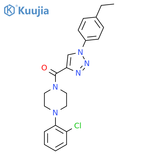 1-(2-chlorophenyl)-4-[1-(4-ethylphenyl)-1H-1,2,3-triazole-4-carbonyl]piperazine structure